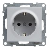 Suno Gniazdo Pojedyncze Z Uziemieniem Schuko 2P+Z 16A 250 V Z Przesłoną Zaciski Automatyczne Aluminium 721320 LEGRAND