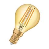 Lampa LED Vintage 1906 CL P Filament szkło przezroczyste GOLD 35 non-dim 4W 825 E14
