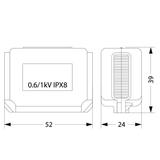 MZGEL53 Mufa z żelem / 53*39*24mm GELEBOX, IPX8, 0,6/1kV 39.53 OPATÓWEK