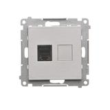 Simon 55 Gniazdo telefoniczne pojedyncze RJ12 Aluminium mat