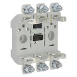 Triple Integral Base NH00 CE podstawa NH000/00 3P 160A mont. szyna DIN i śruby podwójny styk TD00-DI