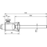 Gniazdo z adapterem fi 16 mm, drut prosty, stal nierdzewna NIRO