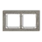 "DECO Ramka podwójna - beton (ramka: ciemnoszary
