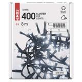 Lampki choinkowe LED Classic jeżyk 400 LED 8m zimna biel IP44 timer D4BC02 EMOS