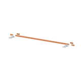 ZX2327 Szyna miedziana 20x5mm szerokość 4PW 1000mm V1, A2 (do samodzielnego montażu)