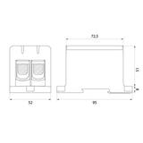 Złączka przelotowa WLZ35/2x150/z 48.217 OPATÓWEK