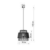 Sollux Lampa wisząca GATE czarny SL.0663