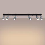 Plafon WINX 6L czarny/chrom