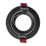FONDI RC ramka dekoracyjna oprawy punktowej, MR16/GU10 max. 50W, okrągła, stała, aluminiowa, czarno-