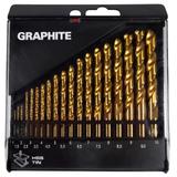 Wiertła do metalu HSS-TiN 1.0-10.0 mm, zestaw 19 szt.