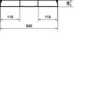 tehalit.UK Kanał do wylewki podłogowej 3-komorowy 340X38mm stal UK340383 HAGER