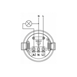 CZUJNIK RUCHU CR-5, MAX. 1200W, AC220-240V, 50/60HZ, KĄT DZIAŁANIA 360*, ZASIĘG 6M ± 2,2-4M, IP20, N
