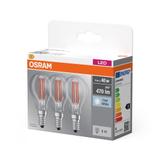 Lampa LED BASE Classic P40 4W/840 230V Filament szkło przezroczyste E14 FS3 OSRAM