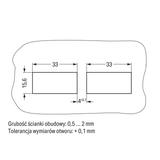 obudowa odciążająca przewody 6-torowa czarna