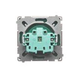 Simon Basic Gniazdo wtyczkowe z uziemieniem z przesł. torów prądowych bryzgoszczelne IP44 16A 250V zaciski śrubowe klapka transp. zielone BMGZ1BZ.01/33A BMGZ1Bz.01/33a KONTAKT