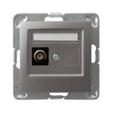 IMPRESJA Gniazdo antenowe typu F pojedyncze - kolor tytan