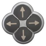 M22-D4-S-X7 Przycisk 4 pozycyjny czarny /strzałki/ z samopowrotem 286336 EATON