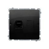 Simon BASIC WMUT-0010x2-Y011 Gniazdo telefoniczne RJ12 (moduł). Montaż gniazda na wkręty