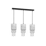 lampa wisząca Almeria 3xE27 srebrno/czarna MLP6435 Milagro
