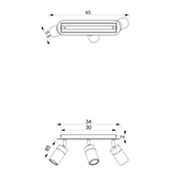 Milagro plafon (reflektorki) Joker GU10 złoto/niebieski MLP7724