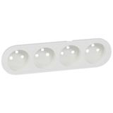 CELIANE - PLAKIETKA GNIAZDA 4 X 2P+Z ZESPOLONEGO BIAŁA, Legrand