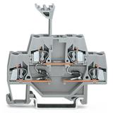 Złączka szynowa 2‑piętrowa diodowa 2,5mm2 szara 280‑941/281‑489 /50szt./ WAGO