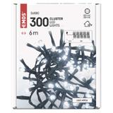 Lampki choinkowe LED Classic jeżyk 300 LED 6m zimna biel czarny IP44 timer D4BC04 EMOS