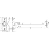 DEHNiso II, Wspornik dystansujący, wariant A, do iglicy 16 mm, ZG-St/tZn / GFK / NIRO