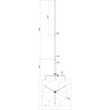 Iglica odgromowa fi 22/16/10 mm dł. 3000 mm, Al, ze statywem r 320 mm, St/tZn