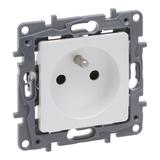 Niloe Selection - Gniazdo 2P+Z 16A - 250 V (Z Przesłoną Zaciski Śrubowe) Perła 762427 LEGRAND