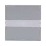 FUTURE Klawisz z polem opisowym Z pryzmatem do równomiernego podświetlenia opisu aluminiowo srebrny