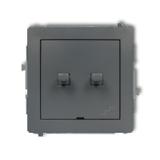 DECO Mechanizm łącznika podwójnego schodowego w stylu amerykańskim grafitowy mat