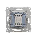 Simon 55 Łącznik schodowy z podświetleniem LED podświetlenie jakW łączniku pojedynczym szybkozłączka Aluminium mat TW6L.01/X/143 KONTAKT