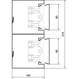 tehalit.BRS Podstawa 100x210mm, 2 komory, stal biały BRS1002101D9016 HAGER