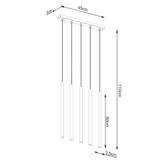 Sollux Lampa wisząca PASTELO 5L złota SL.1173