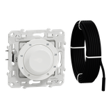 Odace, termostat obrotowy z czujnikiem podłogowym, biały