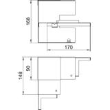 GS-SI90170RW, NAROŻE WEWN. 90X170 CZ.B.