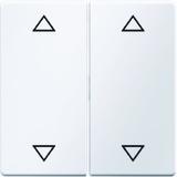 BERKER Q.x Klawisze z nadrukowany symbol strzałki do łącznika 2-klawiszowego biały aksamit 16446089