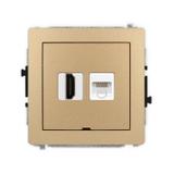 DECO Mechanizm gniazda pojedynczego HDMI 2.0 + gniazda komp. poj. 1xRJ45, kat. 5e, 8-stykowy, bez po