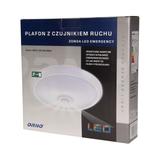 Plafon ZONDA LED EMERGENCY z czujnikiem ruchu 24 SMD5730 12/1,2W 800/80lm 4000K IP20 poliwęgla OR-PL