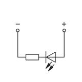 X-COM złączka bazowa 1-przewodowa/1-pinowa z LED szara
