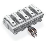 złączka zasilająca 5-biegunowa ze stopkami ze styk. PE