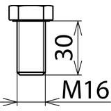 Śruba sześciokątna DIN 933 M16x30 mm stal nierdzewna NIRO