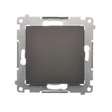 Simon 54 Przycisk pojedynczy rozwierny bez piktogramu 10A szybkozłączka brąz mat