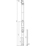 Rura wsporcza fi 50 mm dł. 5000 mm, GFK/Al, z iglicą fi 10 mm o dł. 1000 mm