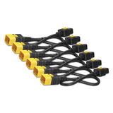 Zestaw kabli zasilających (6 szt.), z blokadą, z C19 na C20, 1,2 m, czerwony