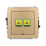 DECO Mechanizm gniazda światłowodowego/optycznego podwójnego, bez pola opisowego złoty metalik