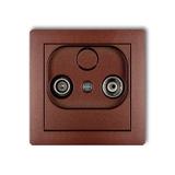 DECO Mechanizm gniazda abonenckiego RTV końcowego 2dB brązowy metalik