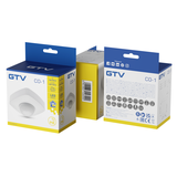 CZUJNIK RUCHU I OBECNOŚCI CO-1, MAX 2000W, AC220-240V, 50/60HZ, KĄT DZIAŁANIA 360*, ZASIĘG 20M ± 2,2