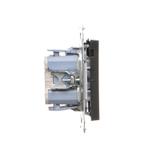 Simon 55 Przycisk zwierny poczwórny 10 AXm szybkozłączka Czarny mat